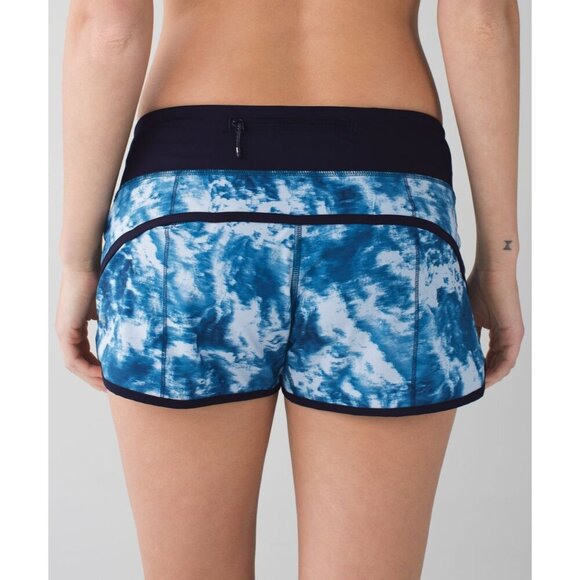 Lululemon 6 Speed Short Seaside Silver Fox Alberta Lake Naval Blue Rare 4 - Picture 1 of 7